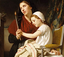 William Adolphe Bouguereau, 'An Offering of Thanks', 1867 (detai).